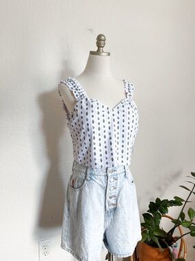 Kortni Jeane antique blooms flutter swim top